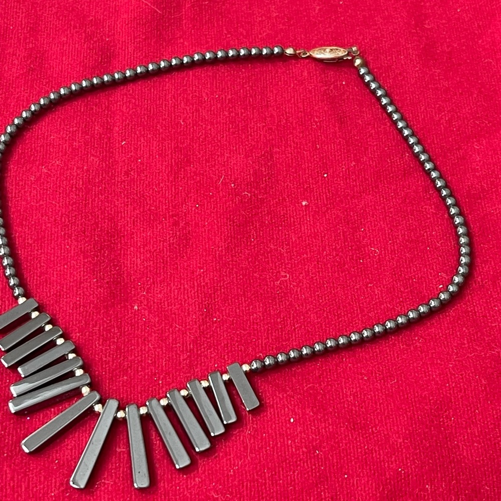 Elegant Black Beaded Necklace